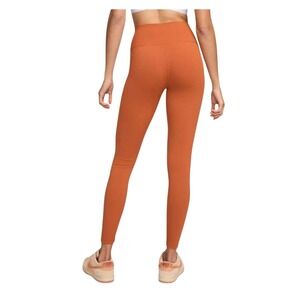 Nike Dri-FIT Leggings Womens M High Rise Orange Athletic Training Pants